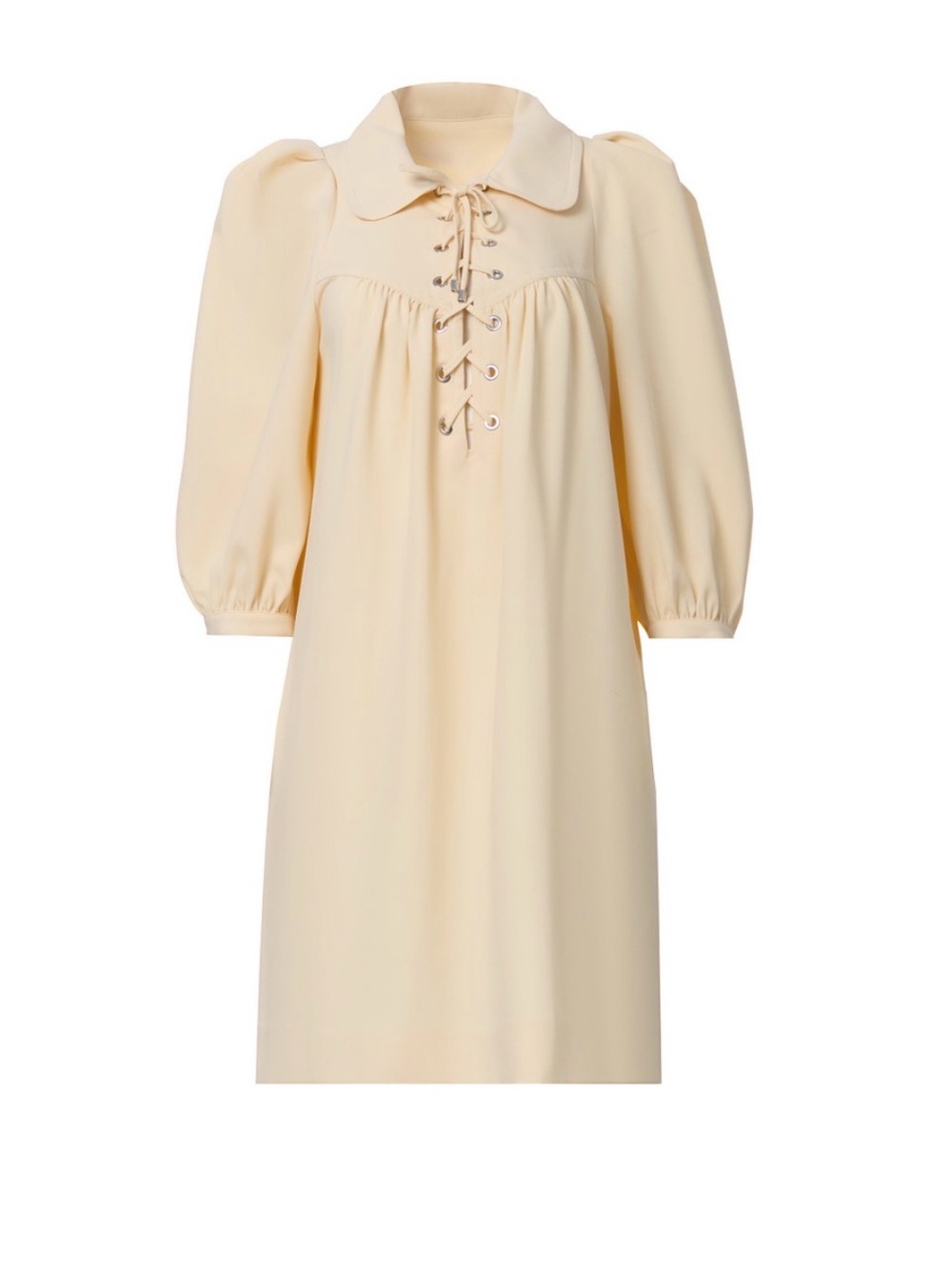 See By Chloe puff sleeve lace-up mini dress